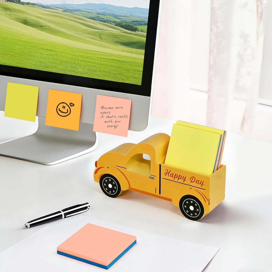 Organize Your Desk with Colorful Sticky Note Holders