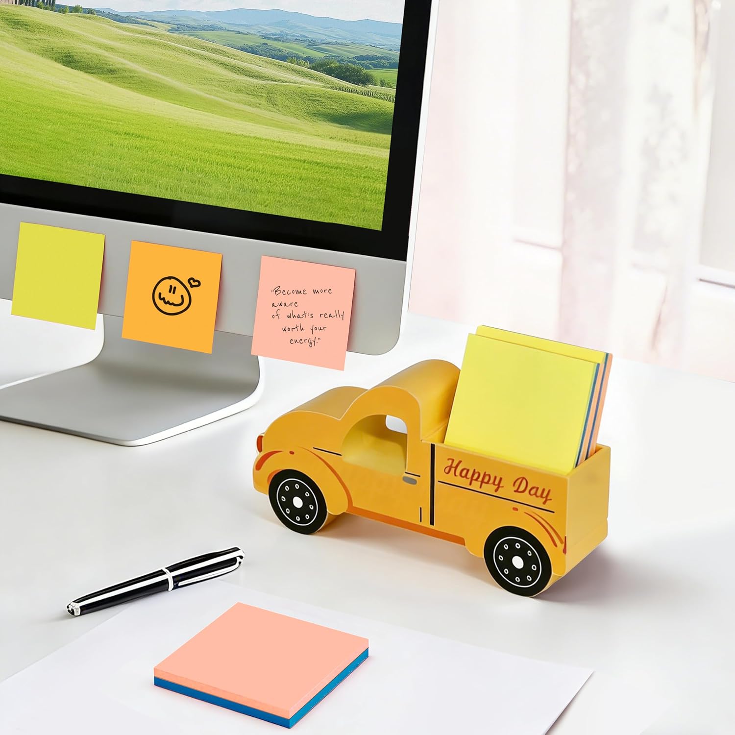 Organize Your Desk with Colorful Sticky Note Holders