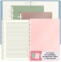 4 Pack Classic Size Discbound Notebook 7x9.25 inch 9 Disc Bound Planner 80 Sheets per Narrow Ruled Notebook Customizable Discbound journal for Office School
