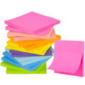 (16 Pads) Lined Sticky Notes 3x3 in Ruled Stickies Super Sticking Power Memo Pads Recyclable, Easy to Post for Home, Office, Notebook (Bright Lined)