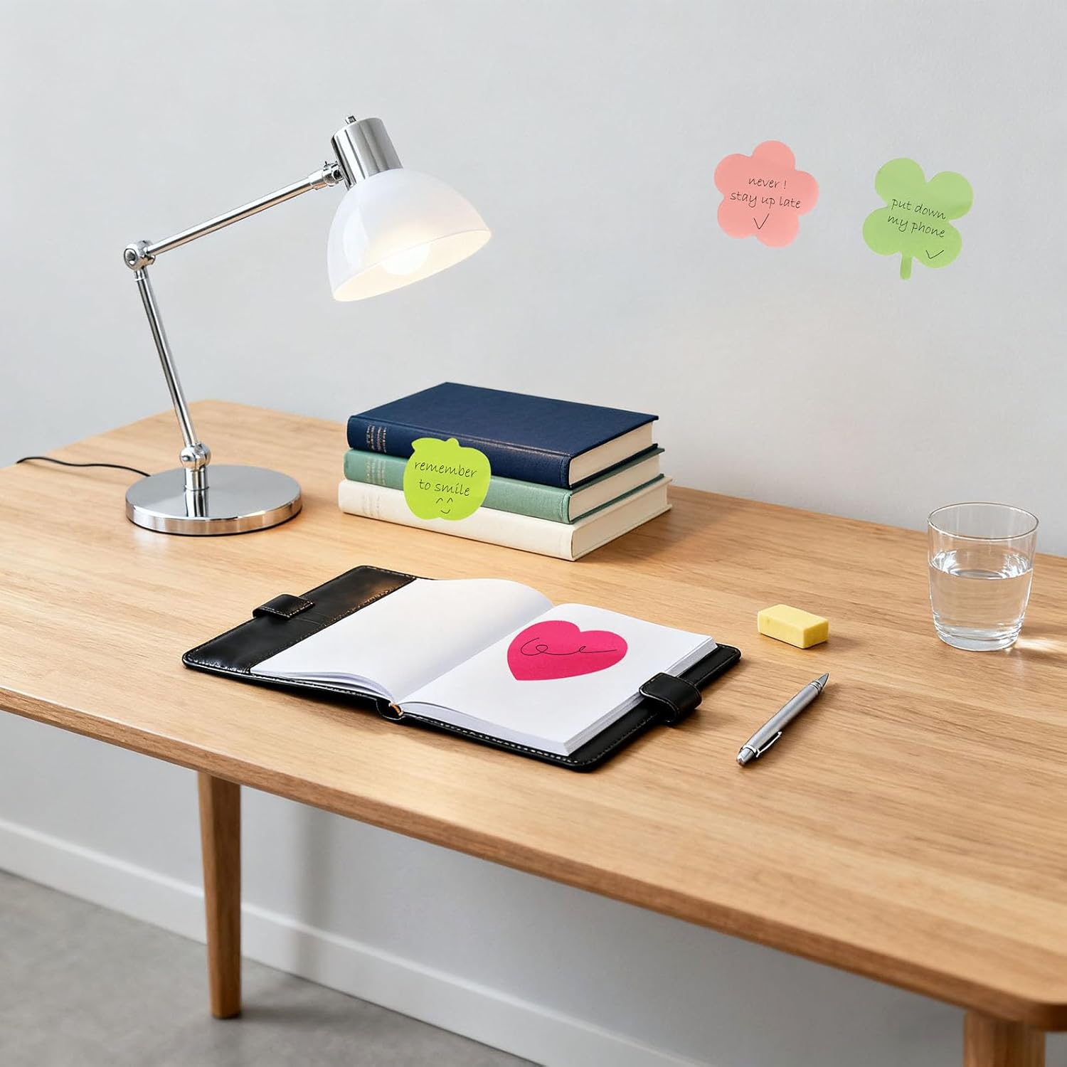 16 Pads Cute Sticky Notes, Fun Notepads Star Heart Cloud House Shape Cartoon Memo Pads Self-Sticky Note Pads for School Office Home