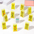 12 Pack Funny Sticky Note Holder Clips,Caution Overstimulated Desk Sign for Women & Men,Hilarious Desk Sign Humor Joke Gag Gift for Coworkers Leader Manager Teacher Friends
