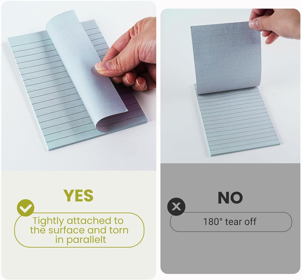 12 Pack Lined Sticky Notes in Retro Colors,Sticky Note Pads 4x6 in,Sticky Notes with Lines, Self-Stick Note Pads, Large Rectangular Post it Notes for Office, Home, School, Meeting,30 Sheets/Pad