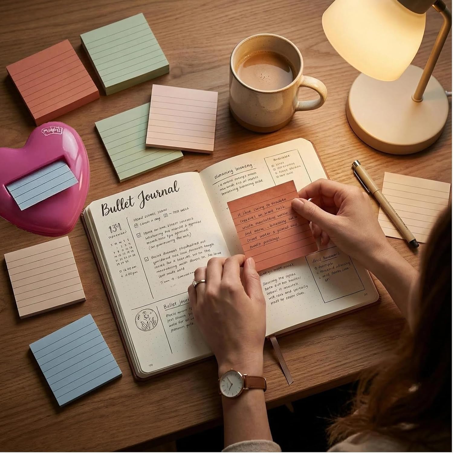 (12 Pads) Vintage Color Pop-Up Sticky Notes with Lines 3x3 Inches Refills,50Sheet/pad,Strong Adhesive Memo Pad Bulk, Suitable for Home, Office, School, Clean Removal